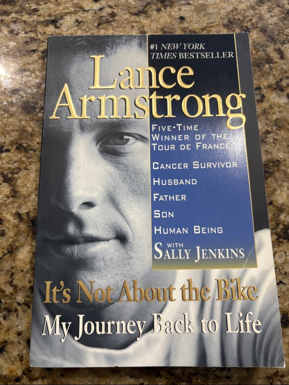 Lance Armstrong "It's Not About the Bike" Hardcover - Blue, Gold, Gray